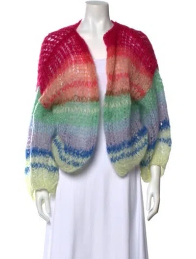 Pre-owned Maiami Mohair Striped Sweater In Multi