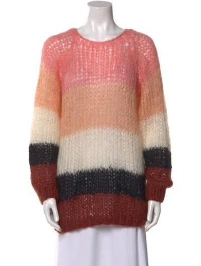 Pre-owned Maiami Mohair Striped Sweater In Multi