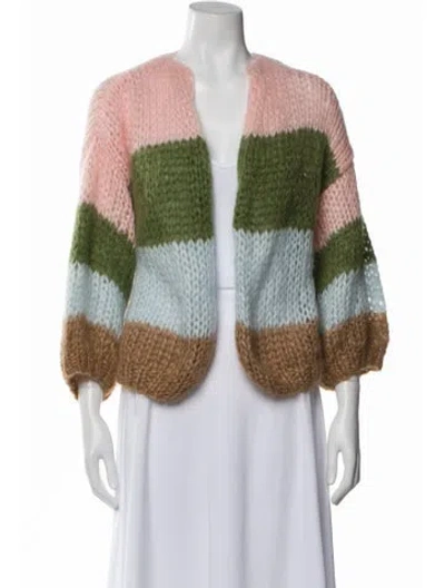 Pre-owned Maiami Mohair Striped Sweater In Multi