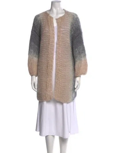 Pre-owned Maiami Mohair Tie-dye Print Sweater W/ Tags In Neutral