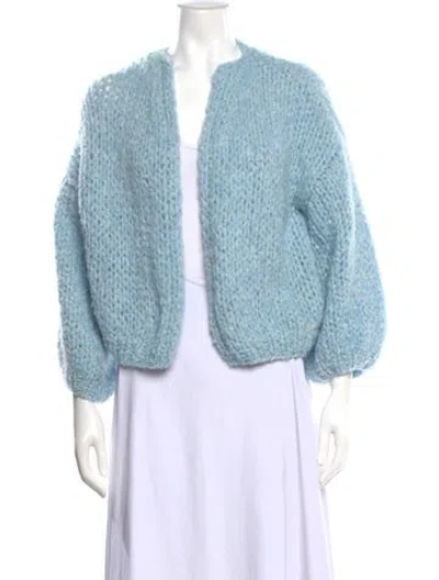 Pre-owned Maiami Open Front Sweater In Blue