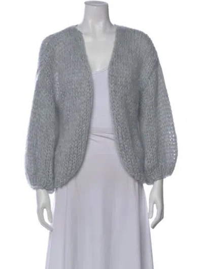 Pre-owned Maiami Open Front Sweater In Green