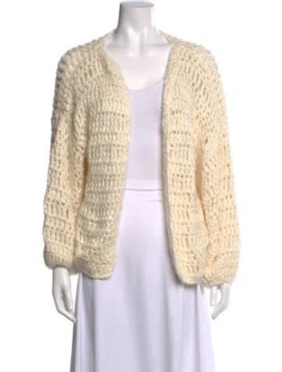 Pre-owned Maiami Open Front Sweater In Neutral