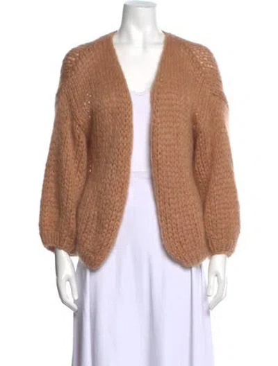 Pre-owned Maiami Open Front Sweater In Neutrals