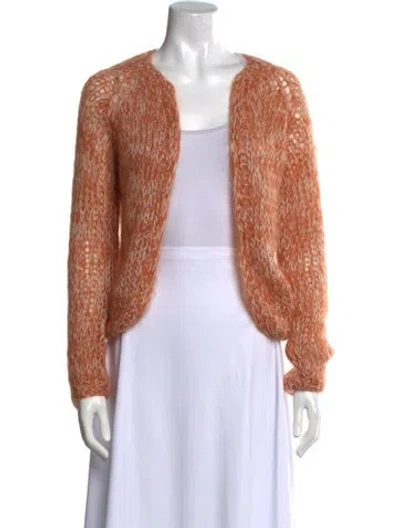 Pre-owned Maiami Open Front Sweater In Orange