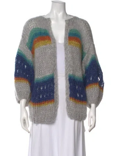 Pre-owned Maiami Printed V-neck Sweater In Multi
