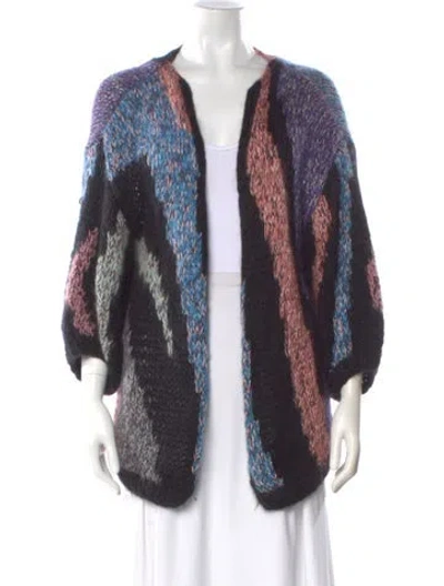 Pre-owned Maiami Printed V-neck Sweater In Multi