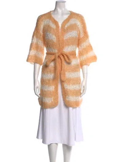 Pre-owned Maiami Striped V-neck Sweater In Multi