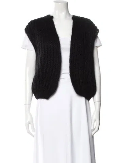 Pre-owned Maiami V-neck Sweater In Black