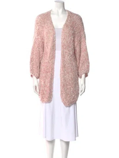 Pre-owned Maiami V-neck Sweater In Pink