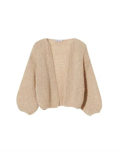 Maiami Women's Fine Cardigan In Beige In Neutral