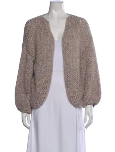 Pre-owned Maiami Wool Open Front Sweater In Multi