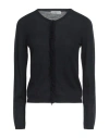 Maïda Mila Woman Cardigan Midnight Blue Size M Wool In Black