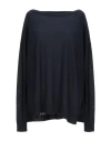 Maïda Mila Woman Sweater Midnight Blue Size M Silk, Cashmere
