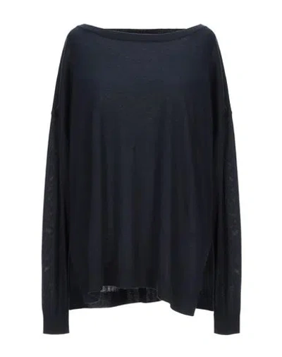 Maïda Mila Woman Sweater Midnight Blue Size M Silk, Cashmere