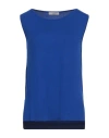 Maïda Mila Woman T-shirt Bright Blue Size S Viscose, Elastane In Blue