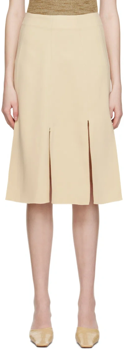 Maiden Name Beige Nina Skirt In Oatmeal