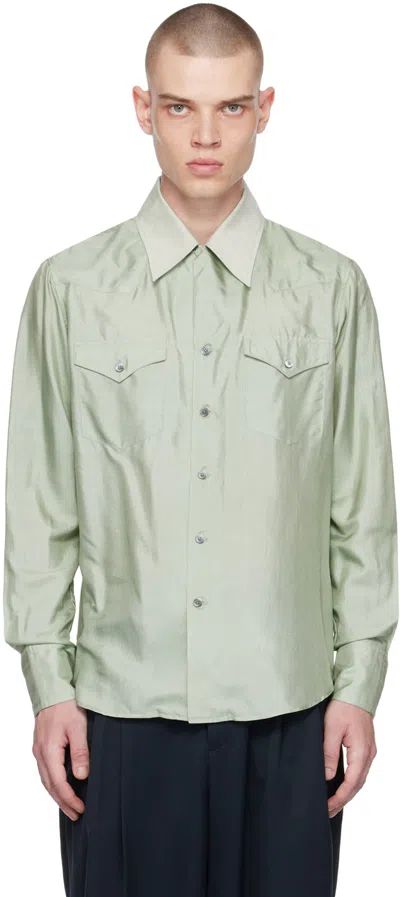 Maiden Name Green Kaitlin Shirt In Mint W/light Mint Co