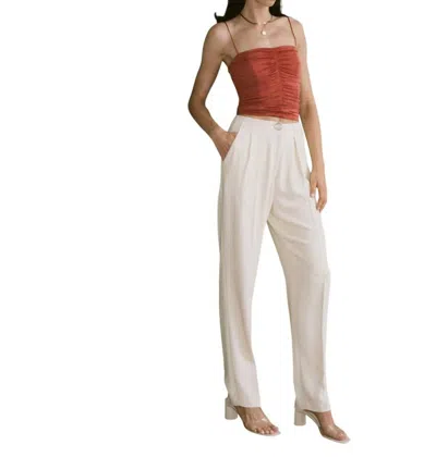 Maiden Name Lila Pant In Ivory In White