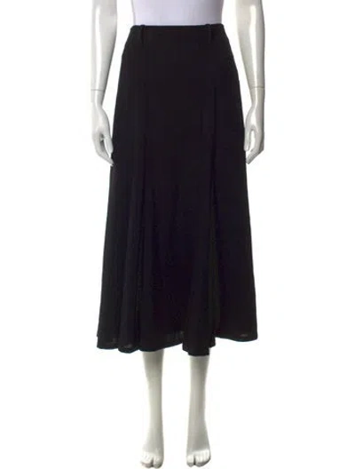 Pre-owned Maiden Name Midi Length Skirt In Black