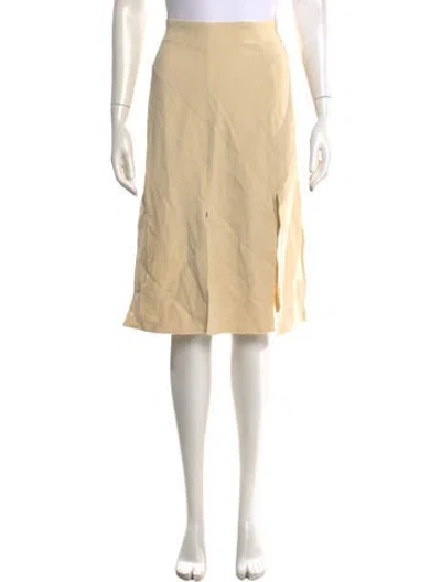 Pre-owned Maiden Name Midi Length Skirt In Neutrals