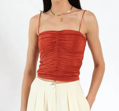 Maiden Name Shelley Top In Persimmon In Gold