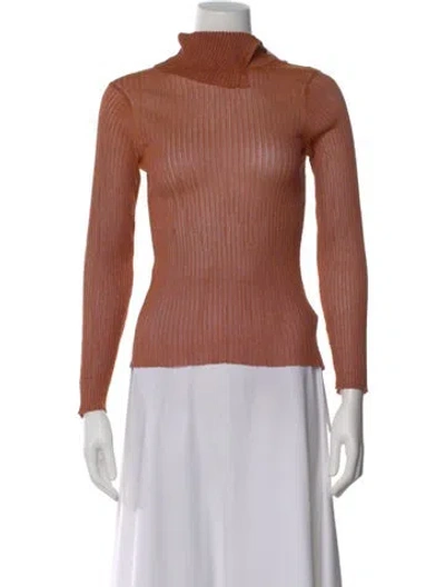 Pre-owned Maiden Name Turtleneck Sweater In Orange