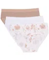 Maidenform Big Girls Seamless Hipster Underwear, Pack Of 3 In Almond Lurx