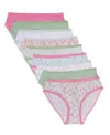 Maidenform Big Girls Sketchy Floral Bikini Underwear, Pack Of 9 In Sketchy Florals