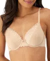 Maidenform Comfort Devotion Extra Coverage Lace Shaping Underwire Bra 9404 In Almond