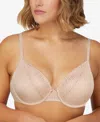 Maidenform Comfort Devotion Extra Coverage Lace Shaping Underwire Bra 9404 In Black Floral Fab Print