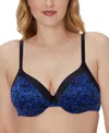 Maidenform Comfort Devotion Extra Coverage Shaping Underwire Bra 9436 In Black Ink Texture Print