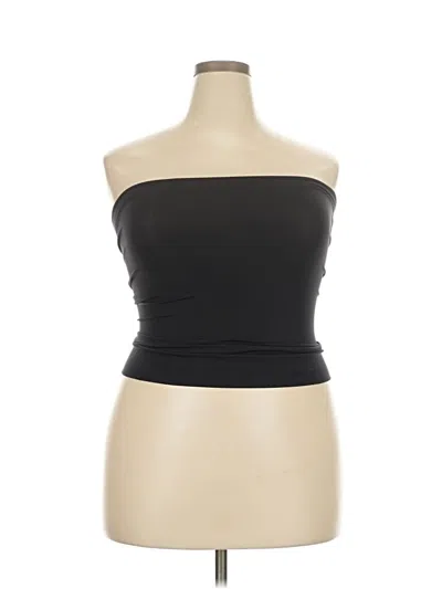 Pre-owned Maidenform Faux Leather Skirt In Black