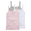 Maidenform Girls Round Neck Sleeveless 3 Pack Camisole In Multi