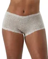 Maidenform Lace Trim Microfiber Boyshort Underwear 40760 In Black Floral Fab Print