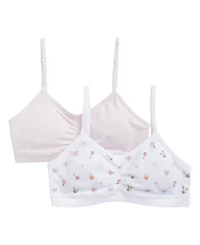 Maidenform Kids' Little & Big Girls 2-pack Seamless Ruched Bras In White