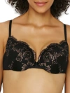 Maidenform Love The Lift Plunge Push-up Bra In Black,gold