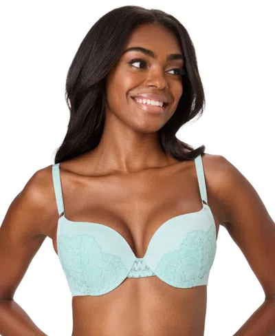 Maidenform Love The Lift Rose Gold Lace Push Up Bra Dm9900 In Blue