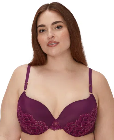 Maidenform Love The Lift Rose Gold Lace Push Up Bra Dm9900 In Purple