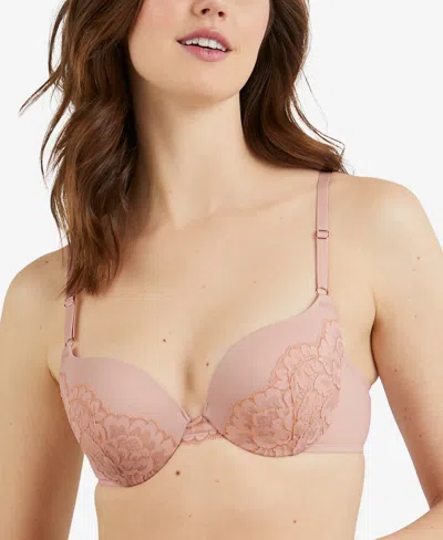 Maidenform Love The Lift All Over Lace Push Up Bra Dm9900 In Sheer Pale Pink