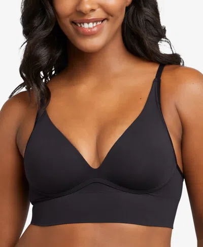 Maidenform Pure Comfort Natural Lift Wireless Longline Bra Dm2316 In Black