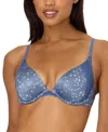 Maidenform Natural Boost Add-a-size Shaping Underwire Bra 9428 In Blue