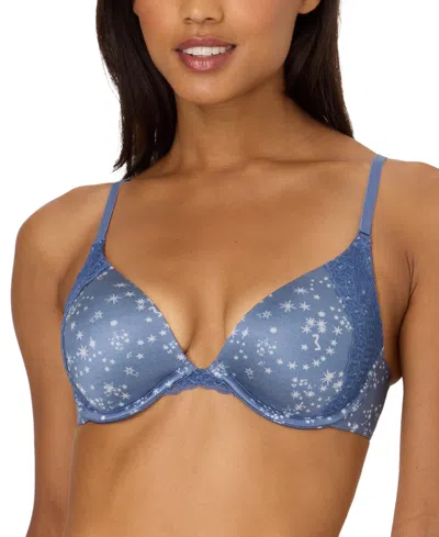 Maidenform Natural Boost Add-a-size Shaping Underwire Bra 9428 In Blue
