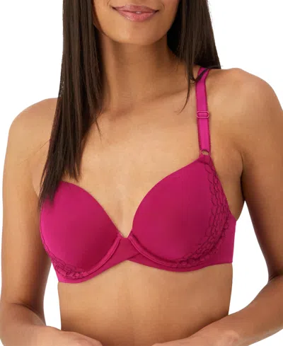 Maidenform One Fab Fit 2.0 T-shirt Shaping Underwire Bra Dm7543 In Fresh Berry,purple