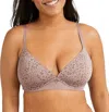 Maidenform One Fab Fit Wire-free T-shirt Bra In Iced Mocha Leopard In Multi