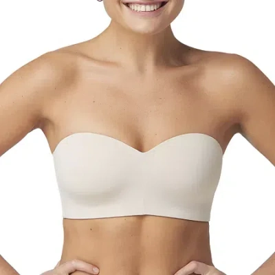 Maidenform Pure Comfort Womens Light Support Bandeau Wireless Strapless Bra Dm7685 In Sand