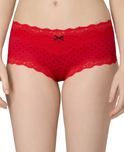 Maidenform Scalloped Lace Hipster Underwear 40823 In Red