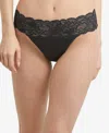 Maidenform Sexy Must Have Sheer Lace Thong Underwear Dmeslt In Black Bloom Lace