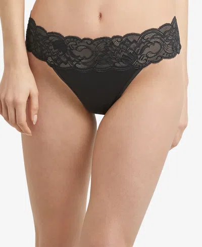 Maidenform Sexy Must Have Sheer Lace Thong Underwear Dmeslt In Black Bloom Lace