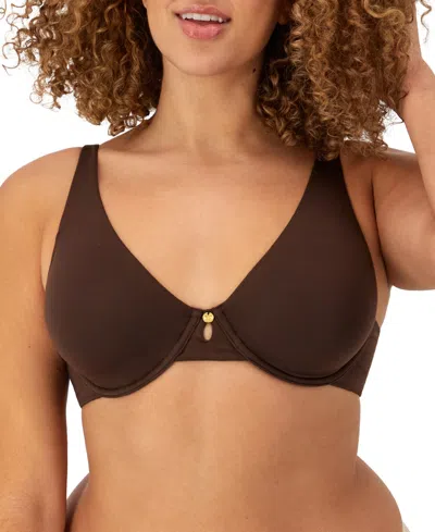 Maidenform Women's Everyday Luxe Full Coverage Underwire Bra Dm2401 In Just Brown